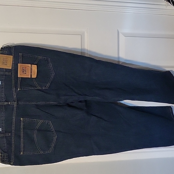 NWT Liberty Blues Denim Goods Relaxed Fit Straight Leg Side Elastic Jeans - Picture 7 of 9